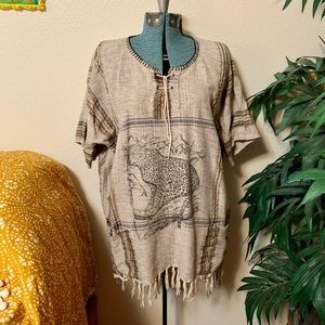Boho leopard tunic top 🐆